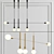 Sleek Gold and Black Pendant 3D model small image 1