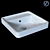 Sleek Caroma Inset Basin 3D model small image 1