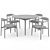 Contemporary Jari Chair and Round Table 3D model small image 3