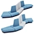 Modern Rhyme Modular Seating 3D model small image 1