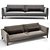 Elegant Akita Busnelli Sofa: Castello Lagravinese Design 3D model small image 1