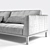 Elegant Akita Busnelli Sofa: Castello Lagravinese Design 3D model small image 3