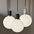 Sleek Glass Globe Pendant 3D model small image 2