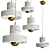 Sleek Marble Pendant Light 3D model small image 1