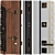 Bezha Entrance Metal Door 4.2: Security and Style 3D model small image 2