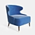 Elegant Contract Lounge Chair 3D model small image 2