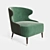Elegant Contract Lounge Chair 3D model small image 3