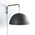 Sleek Steel Wall Lamp 3D model small image 3