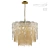 Elegant Ester 6-Light Golden Chandelier 3D model small image 1