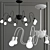 Octopus Iron Ceiling Light 3D model small image 1