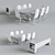 Luxurious Mobica LUXEMBOURG Office Set 3D model small image 3