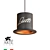Capello Pendant Lamp: Black & Gold Metal 3D model small image 1