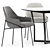 Chic Comfort Set: JACKIE Chair and CJ Table by BERTO 3D model small image 5