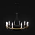 Elegant Hanlon Chandelier: Classic Gold & Black 3D model small image 1