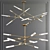 Modern Verve Flute LED Chandelier 3D model small image 1