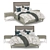 Elixir Queen Upholstered Bed in Beige with Colorful Accent Pillows 3D model small image 1