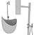 Luxury Lunetta Bath: Antonio Lupi 3D model small image 3