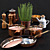 Elegant Copper Tableware 3D model small image 1