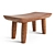 Mango Wood Stool 3D model small image 3