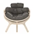 Modern Shell Lounge Chair 3D model small image 1