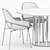 Elegant Jackie Chair & Boboli Table 3D model small image 3