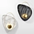 Marble Wall Sconce: Black & White, 27x40 cm 3D model small image 1
