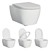 Sleek Grohe Rimless Toilet 3D model small image 1