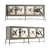 Modern Wood Entertainment Console 3D model small image 1