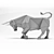 Low Poly Bull Sculpture 3D model small image 2