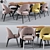 Elegant Saarinen Dining Chair Set 3D model small image 1