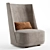 Vibrant Alberta Accent Chair: Modern Design, Compact Size 3D model small image 1