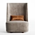 Vibrant Alberta Accent Chair: Modern Design, Compact Size 3D model small image 2