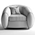 Arctic Comfort: Polar Bear Armchair 3D model small image 3