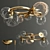 Sleek Glass & Metal Pendant Light 3D model small image 1
