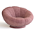 Elevate Your Space with Velvet Gray Swivel Chair 3D model small image 2