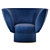 Sicis TULIPA Armchair: Elegant and Modern 3D model small image 2