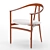 Bianca Dark Wood Armchair 3D model small image 1