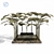 Marble Oasis: Refuge Outdoor Bed 3D model small image 1