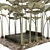 Marble Oasis: Refuge Outdoor Bed 3D model small image 2