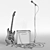 Musician's Set: Electric Guitar, Amplifier, Microphone 3D model small image 3