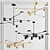 Sputnik Ambient 12-Light Chandelier - Modern and Stylish Illumination 3D model small image 1