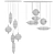 Moirai Crystal Drop Chandelier 3D model small image 2