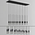 Elegant Contemporary Charlot Linear Chandelier 3D model small image 1