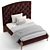 Sleek Barok Bed 3D model small image 2