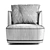 Elegant Alberta Armchair: Castello Lagravinese Studio 3D model small image 3