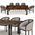Elegant Frato Mascate Armchair & Kalmar Table 3D model small image 1