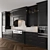 Elegant Dark Kitchen Set 3D model small image 1