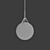 Sleek Senekta Pendant Lamp 3D model small image 2
