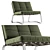 Cozy and Stylish Armchair: Minotti Delaunay Quilt 3D model small image 1