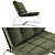 Cozy and Stylish Armchair: Minotti Delaunay Quilt 3D model small image 2